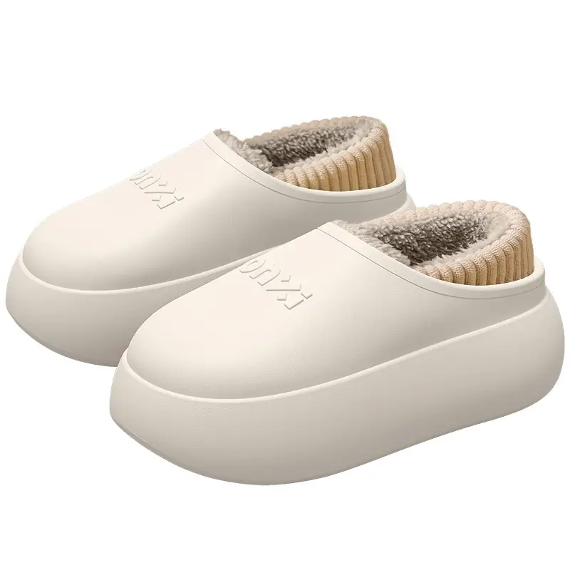 Japanese Waterproof Cotton Slippers for Women Winter Indoor Home 2025 New Warm Anti-Slip Bag Heel Furry Cotton Shoes for Women - Image 13
