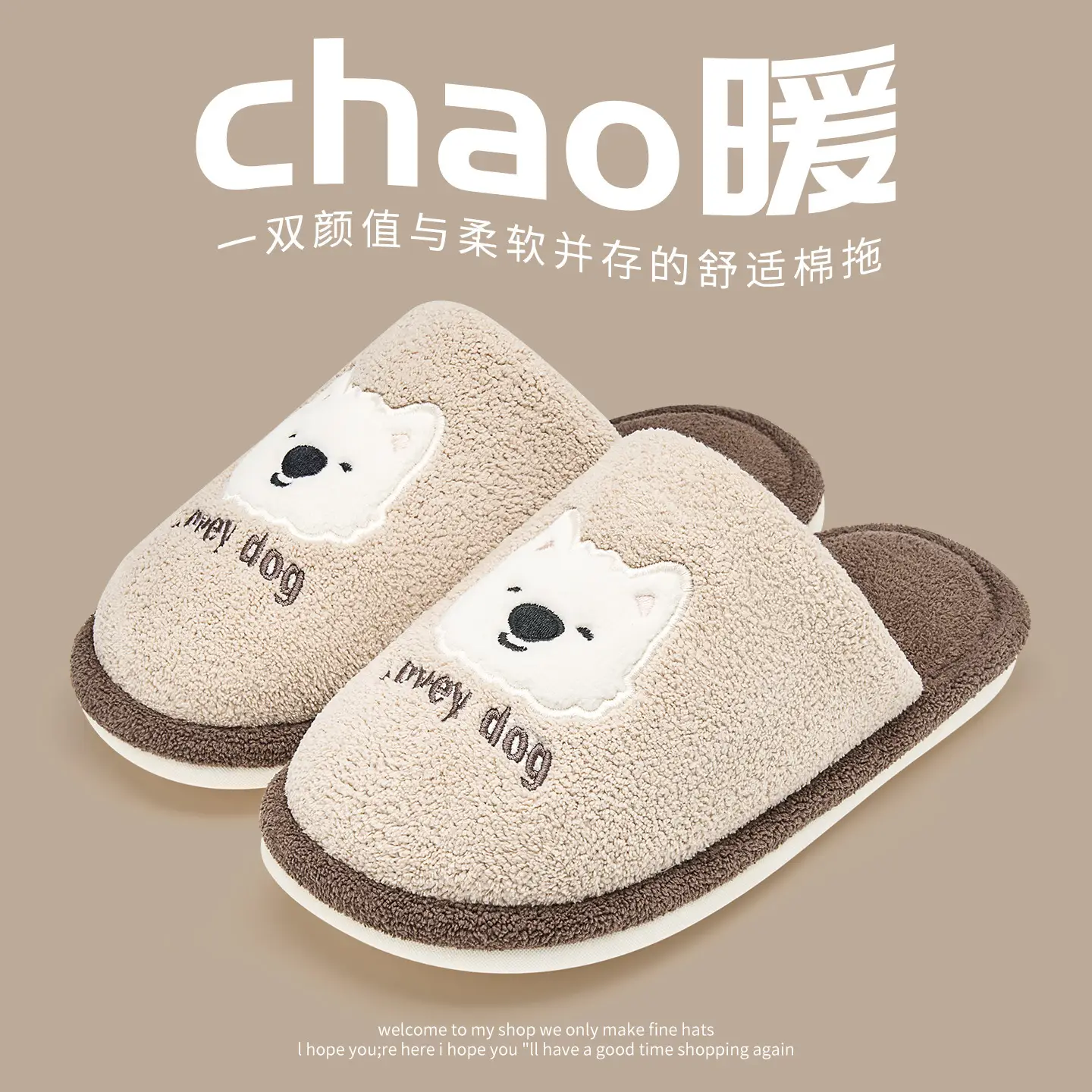 Women's Cartoon Stuffed Cotton Winter Slippers Navy - Image 8