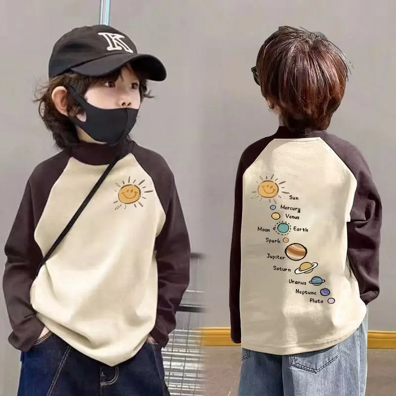 Boys Thermal Layer Shirt 2025 Autumn Winter Long Sleeve T-Shirt - Image 3