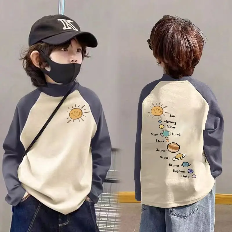 Boys Thermal Layer Shirt 2025 Autumn Winter Long Sleeve T-Shirt - Image 2