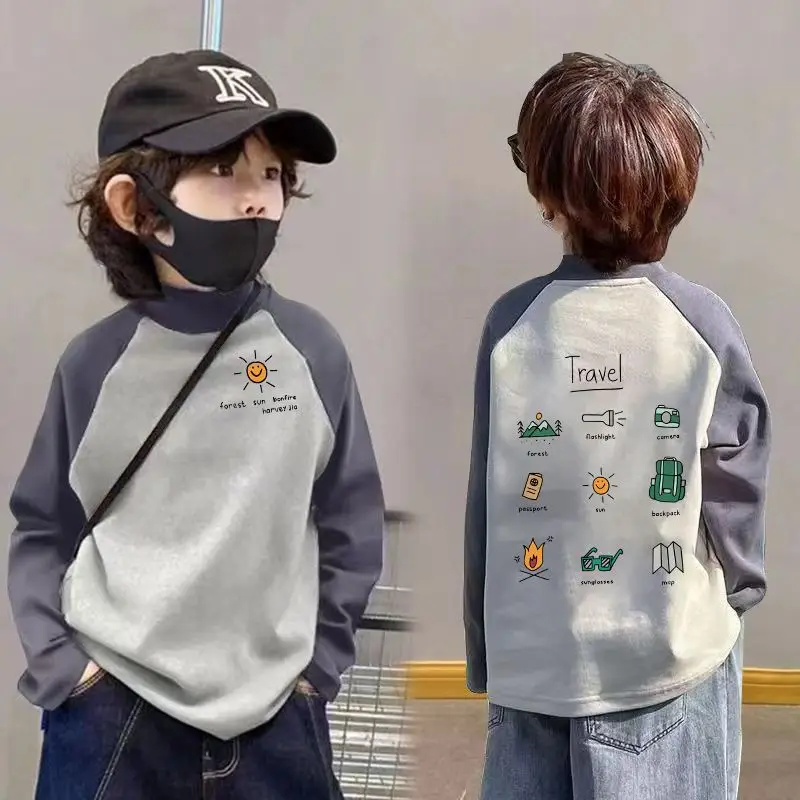 Boys Thermal Layer Shirt 2025 Autumn Winter Long Sleeve T-Shirt - Image 8