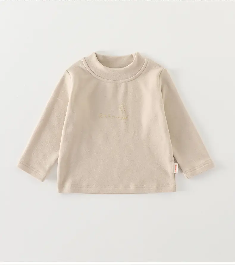 Baby Velvet Turtleneck Shirt Winter Baby Girl Top — feature 2