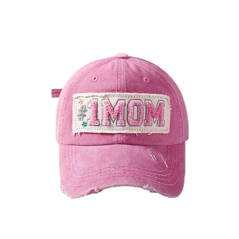 American Retro Pink Mom Cap for Women Large Head - Image 8