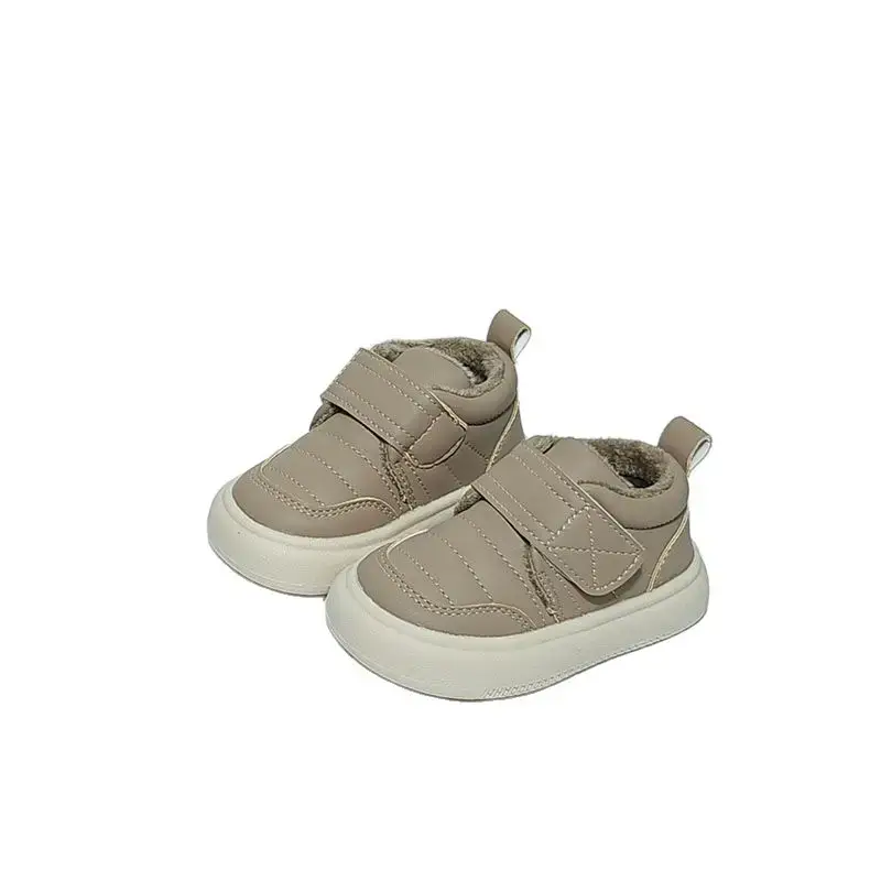 Baby Velvet Sneakers Beige Soft Soles 2025