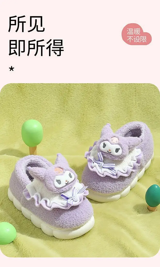 Hello Kitty Fleece Lined Kids Slippers Pink Winter — feature 12