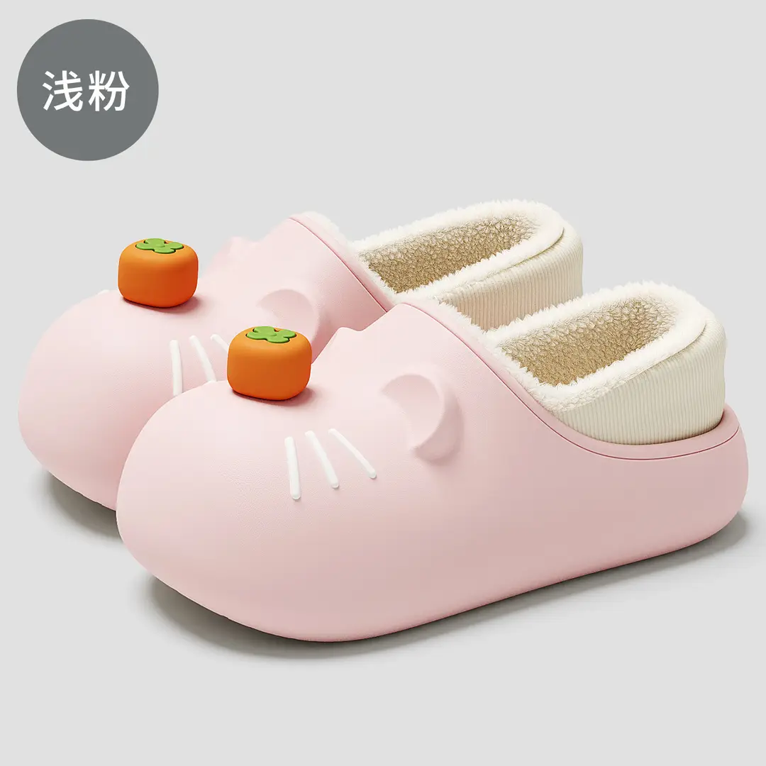 Cartoon Waterproof Cotton Slippers for Women, Winter Parent-Child Children's Home Indoor Plush Warm Non-Slip Closed-Back Cotton Shoes Wholesale - Image 6