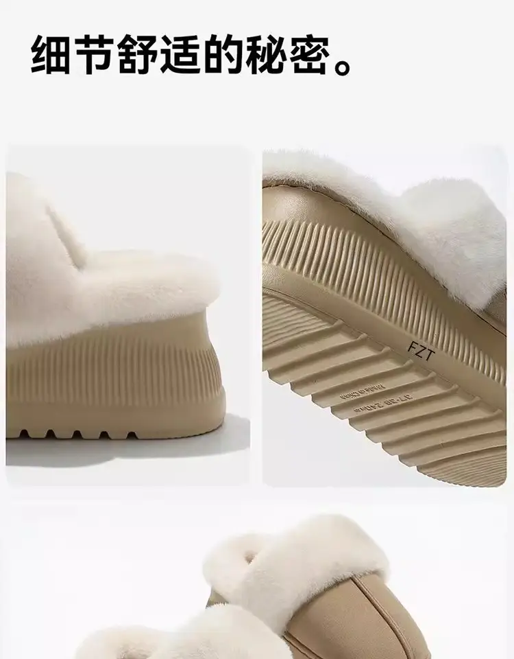 Cotton Slippers Autumn and Winter Women's Thick-Soled Men's Warm Cotton Slippers Confinement Shoes Slippers Indoor Home Cotton Shoes Wholesale — feature 9