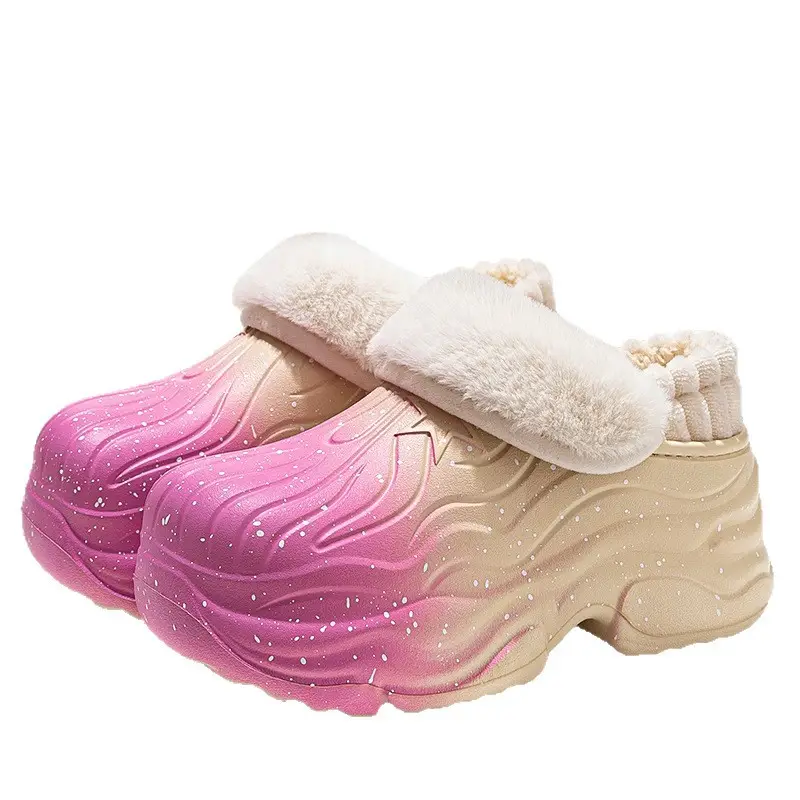 Women's Winter Cotton Slippers with Fleece Lining & Sparkle Design - Image 7