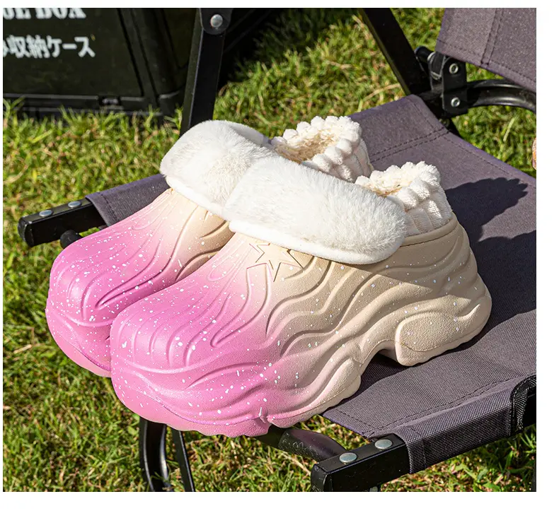 Women's Winter Cotton Slippers with Fleece Lining & Sparkle Design — feature 15
