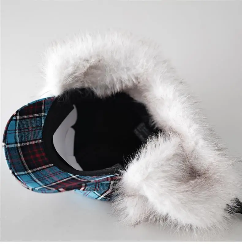 Women Plaid Windproof Cap Winter Warm Ear Protection — feature 11
