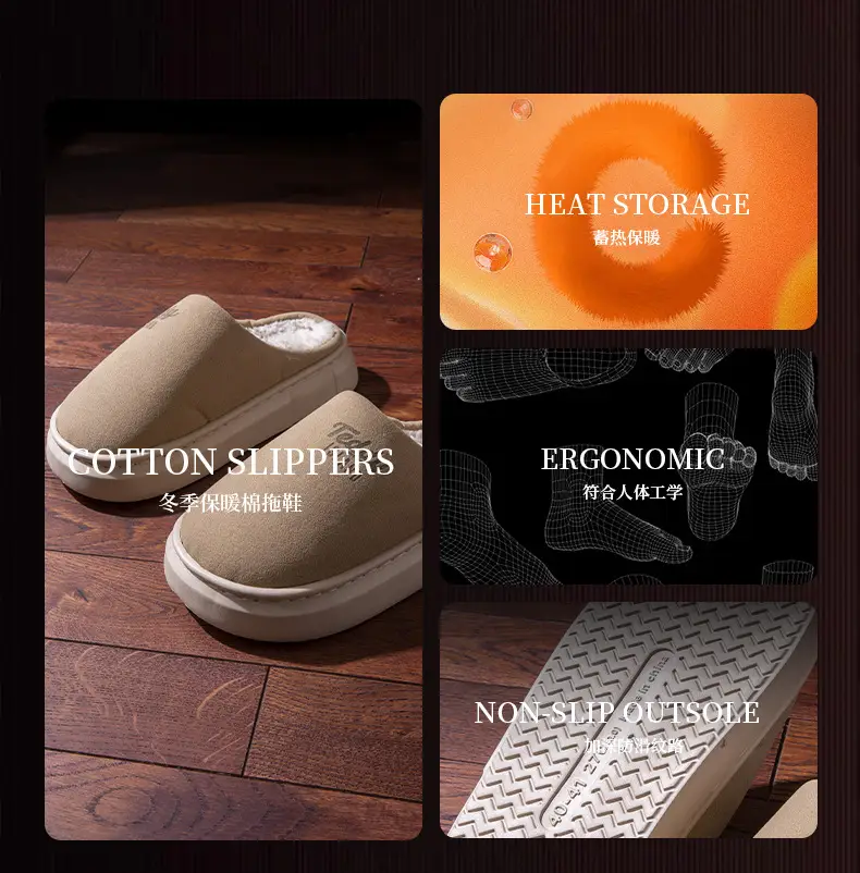 Women's Warm Home Slippers Autumn Winter Non-Slip Soft Soled — feature 6