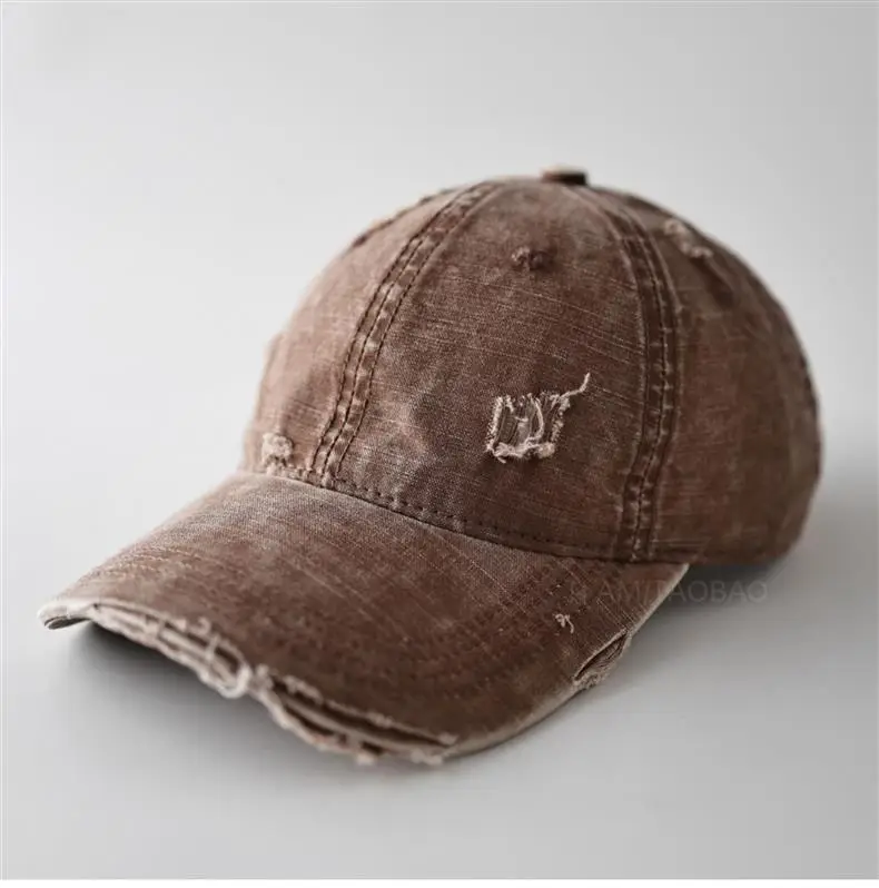 Vintage Distressed Baseball Cap Unisex Retro Casual Sunshade Cap — feature 1