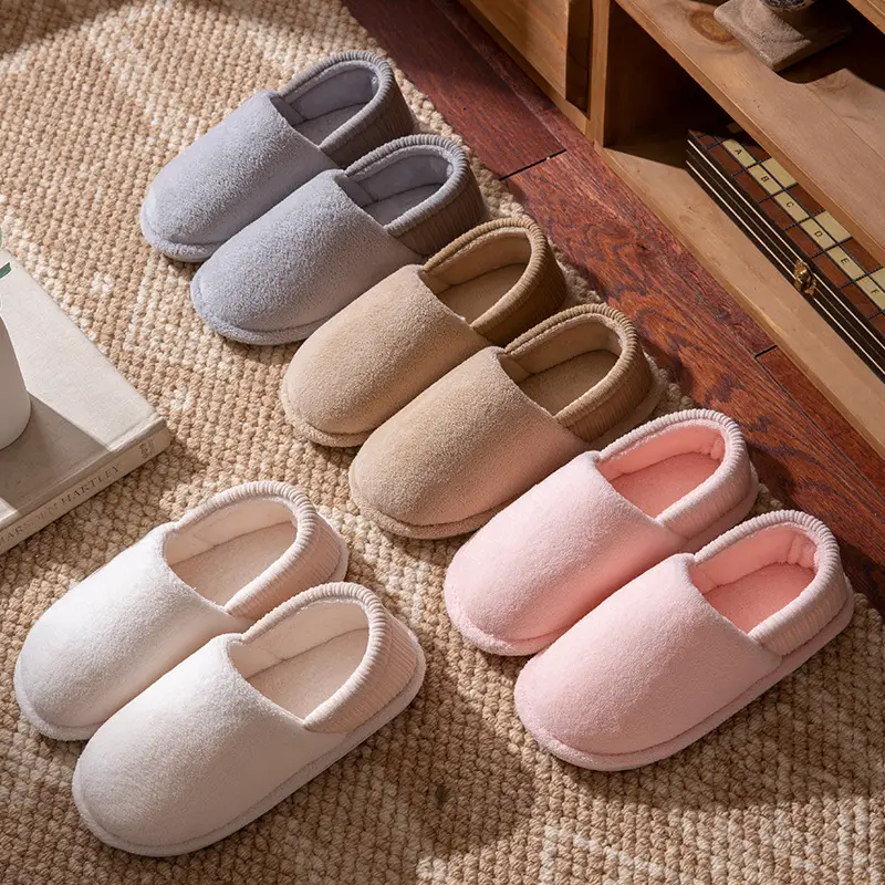 Women Cotton Warm Slippers Non-Slip Home Wear - Image 7