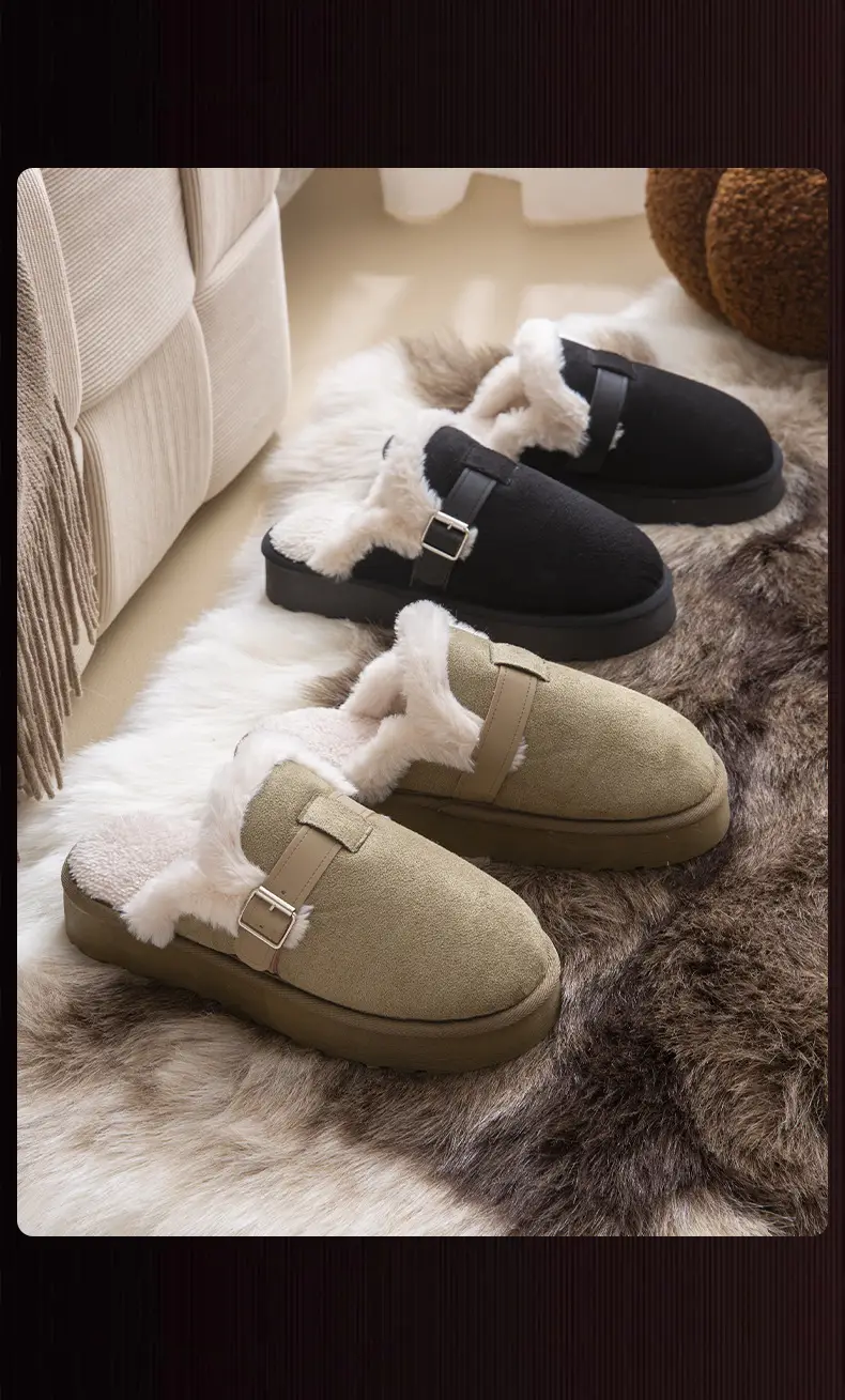 Women Winter Fleece Lined Lamb Wool Slippers Hot Trend 2024 — feature 17