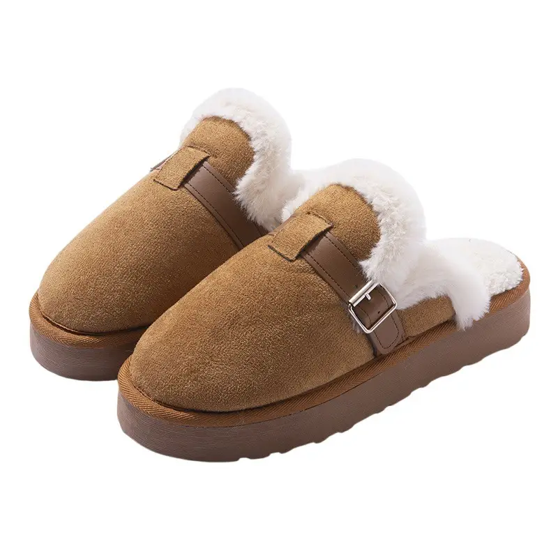 Women Winter Fleece Lined Lamb Wool Slippers Hot Trend 2024 - Image 2