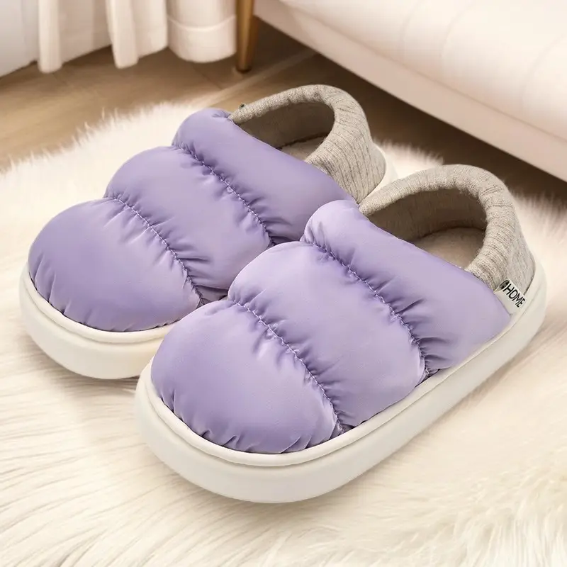 Women Winter Cotton Slippers Lavender Warm Indoor - Image 6