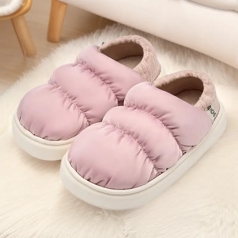 Women Winter Cotton Slippers Lavender Warm Indoor - Image 7