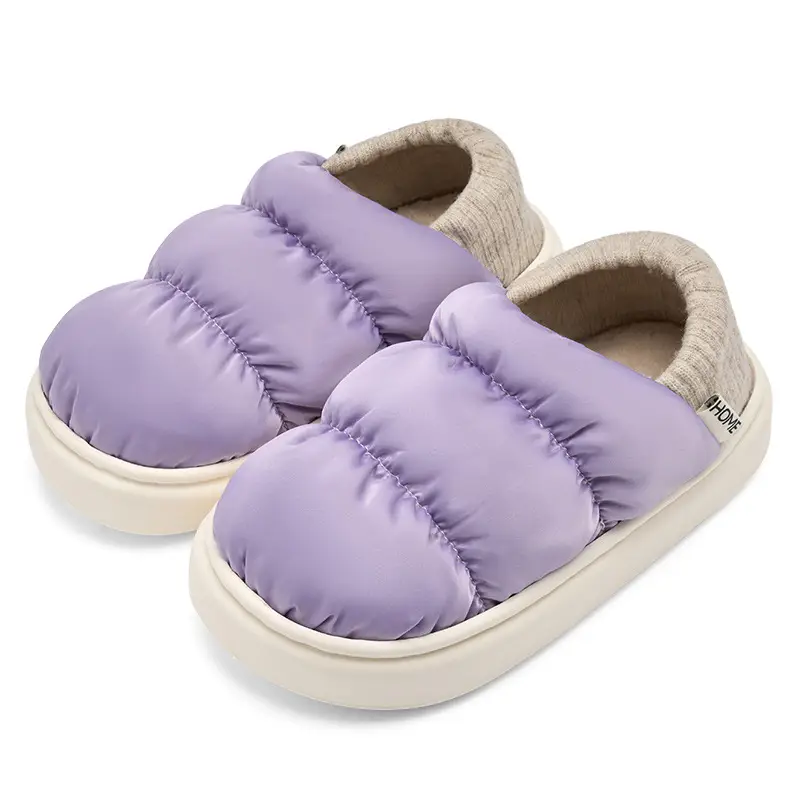 Women Winter Cotton Slippers Lavender Warm Indoor - Image 2