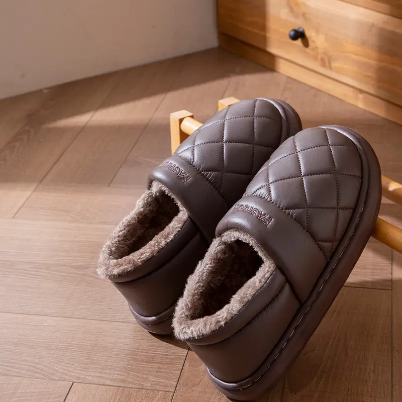 Pink Quilted Slip-On Shoes for Women Winter 2025 - Image 4