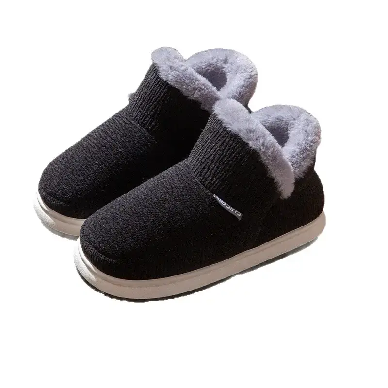Fleece Lined Women's Red Winter Slippers - Image 9