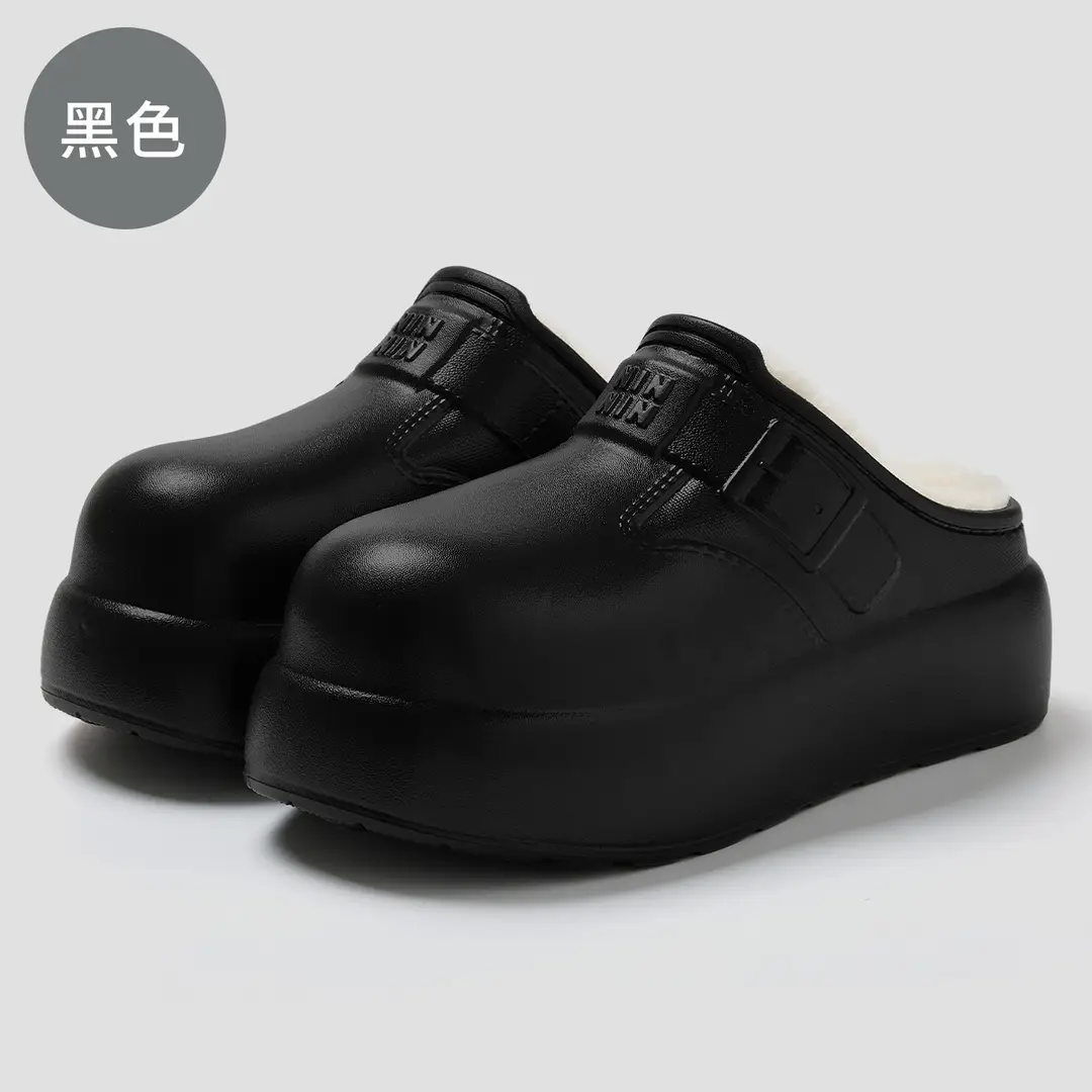 Waterproof Cotton Slippers for Women, Closed-Toe Winter Slippers, Autumn and Winter Indoor Non-Slip Thick-Soled Cotton Slippers for Women, Wholesale