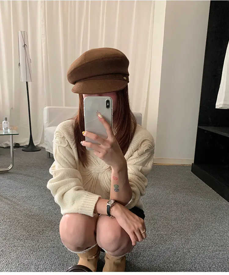 New Retro British Duckbill Cap Navy Painter Beret — feature 12