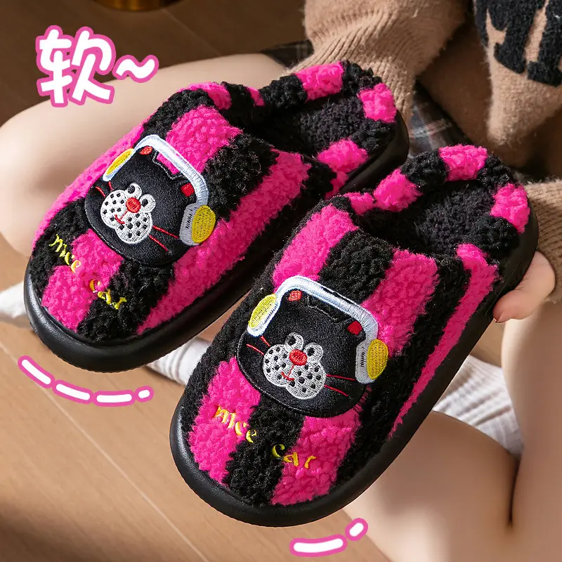Cute Cartoon Cotton Slippers Women Winter Warm - Image 9