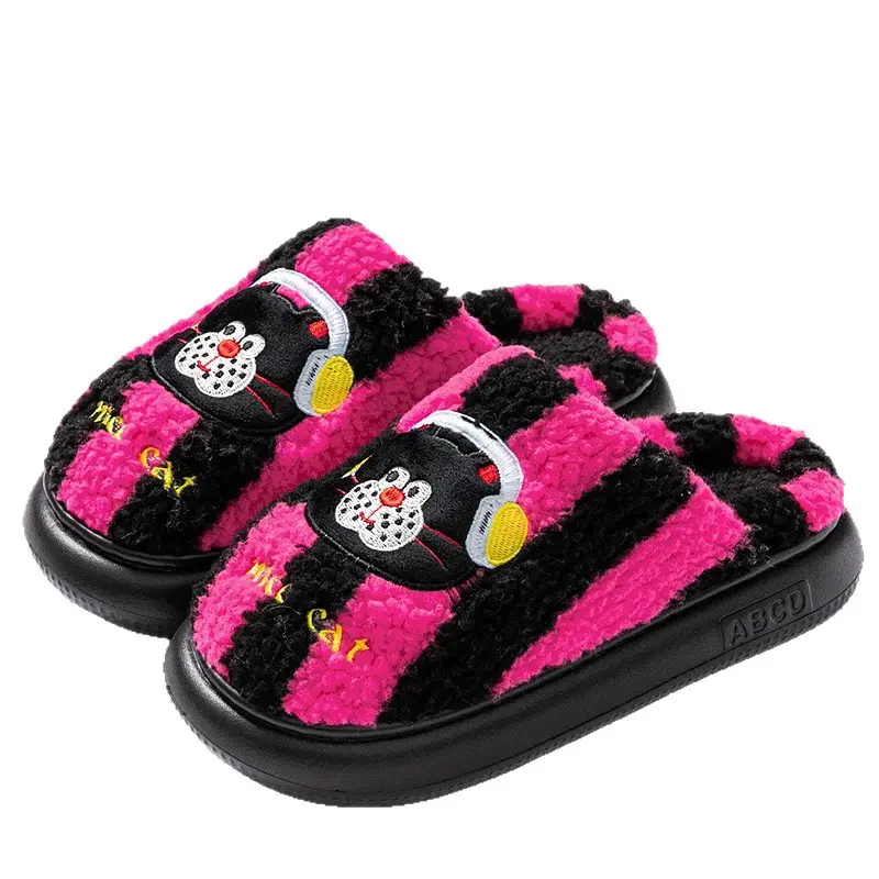 Cute Cartoon Cotton Slippers Women Winter Warm - Image 10
