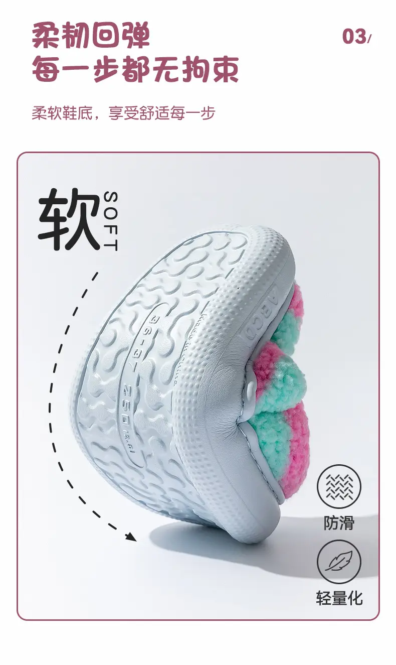 Cute Cartoon Cotton Slippers Women Winter Warm — feature 10