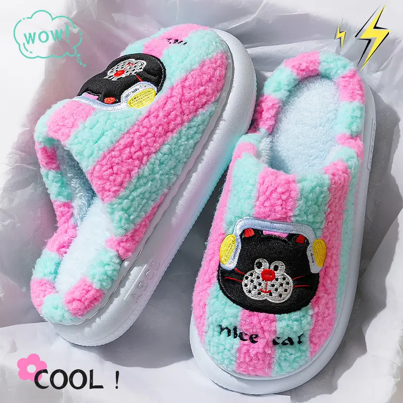 Cute Cartoon Cotton Slippers Women Winter Warm - Image 2