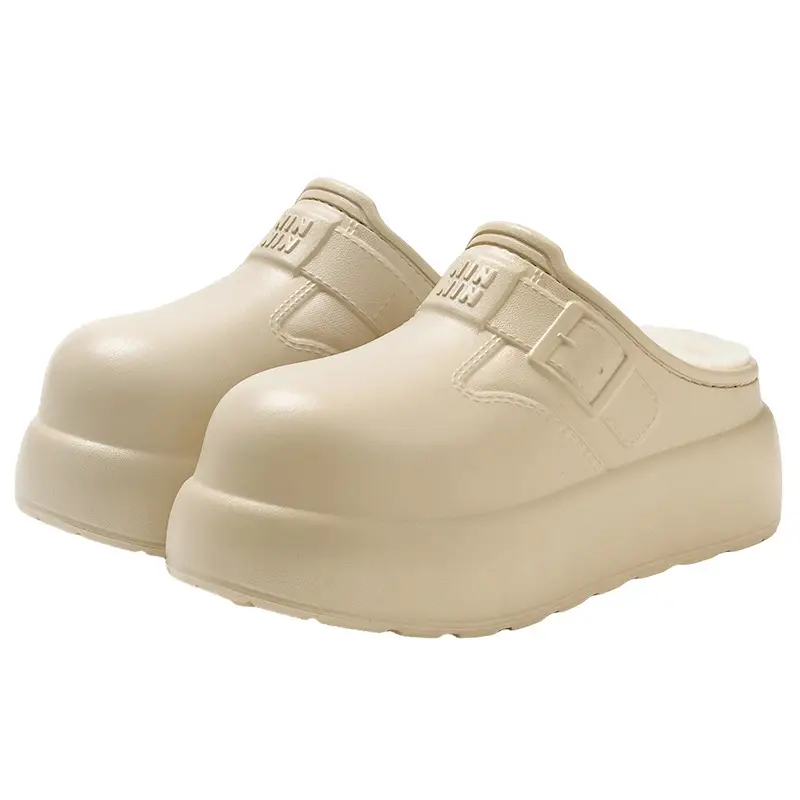 Home Cotton Slippers Winter Fashion New Home Indoor Non-Slip Thick Bottom Eva Waterproof Women's Cotton Slippers Winter Wholesale