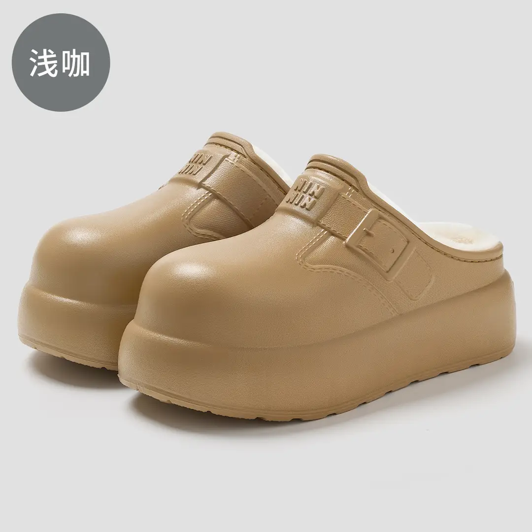 Home Cotton Slippers Winter Fashion New Home Indoor Non-Slip Thick Bottom Eva Waterproof Women's Cotton Slippers Winter Wholesale