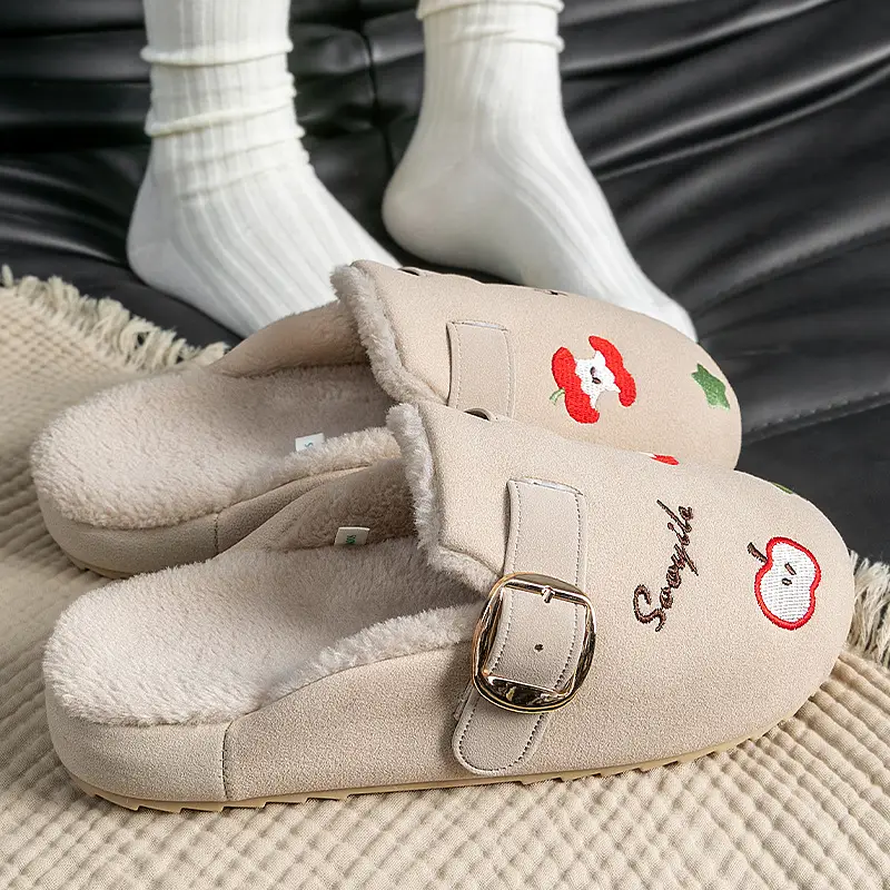 Women's Cotton Slip-On Shoes for Women Autumn Winter 2025