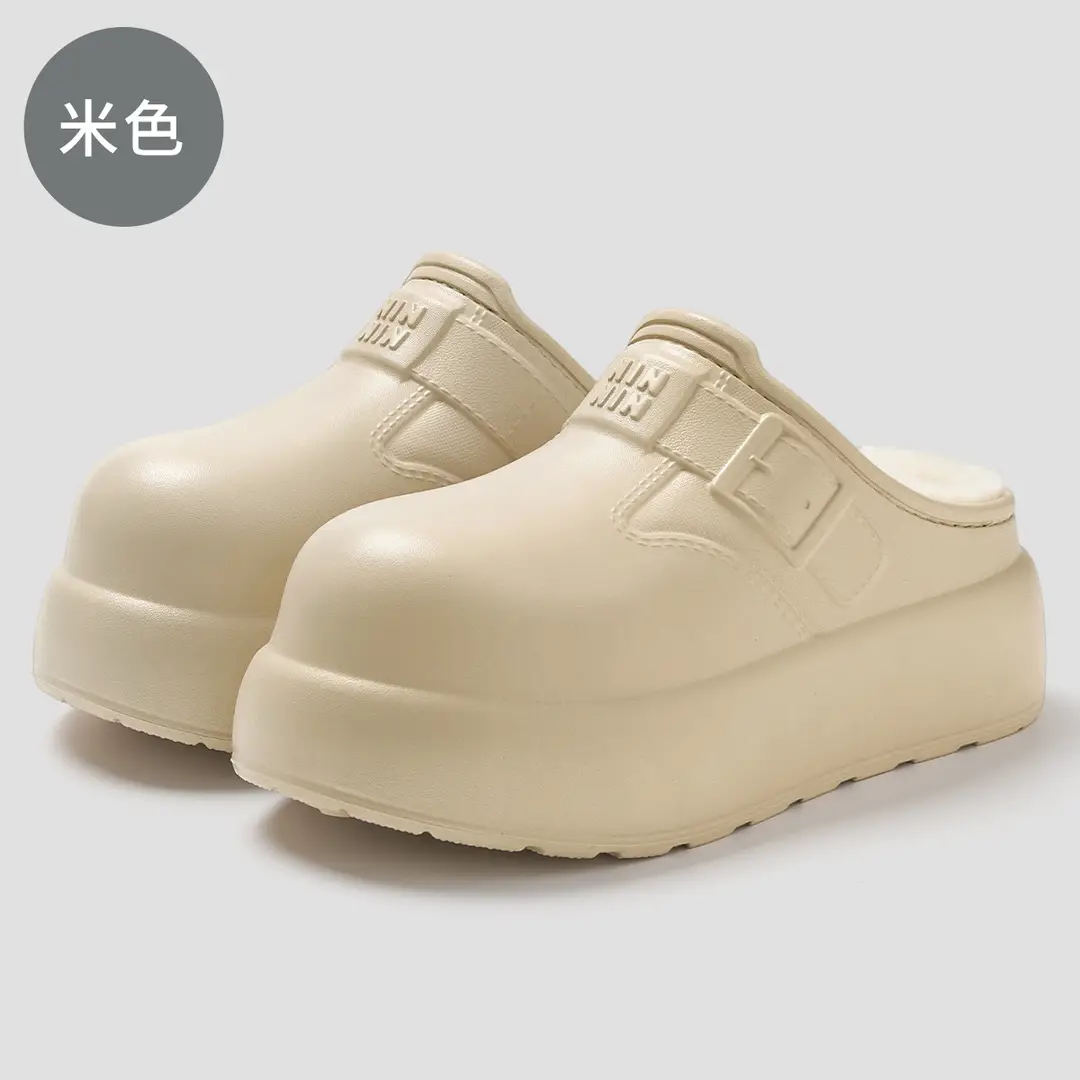 Women's Fashionable Closed-Toe Home Cotton Slippers, New Winter Indoor Non-Slip Wear-Resistant Thick-Soled Cotton Slippers for Women Wholesale - Image 3