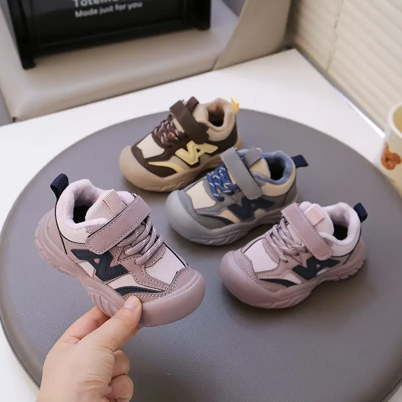 2025 Kids Sneakers Non-Slip Soft Bottom Grey Blue — feature 3