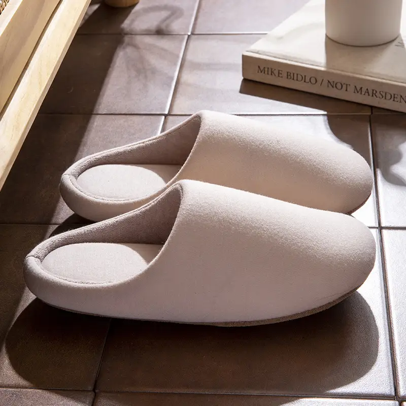 Women's Cotton Slippers for Autumn and Winter, Japanese Style Indoor Soft-Soled Non-Slip Warm Men's Floor Slippers Maternity Slippers