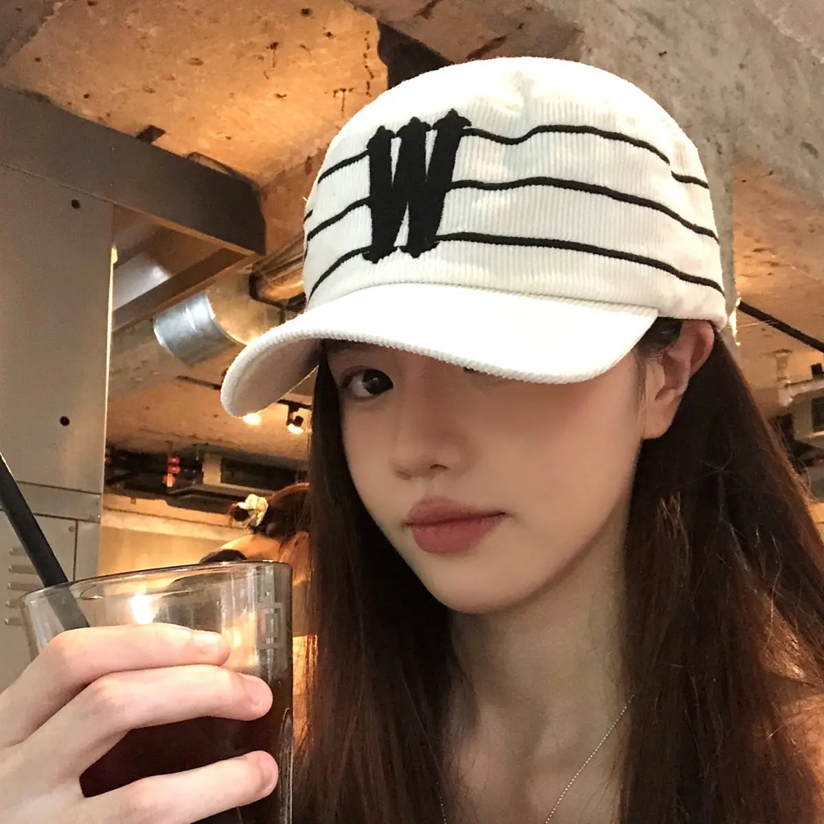 Women Korean Retro Striped Baseball Cap Spring Autumn - Image 4