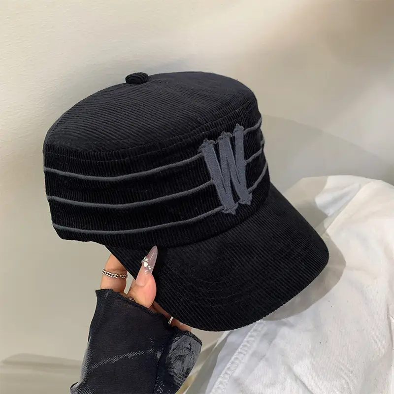 Women Korean Retro Striped Baseball Cap Spring Autumn - Image 2