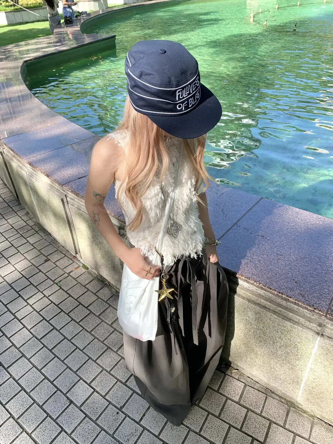 Navy Blue Embroidered Baseball Cap for Women — feature 4