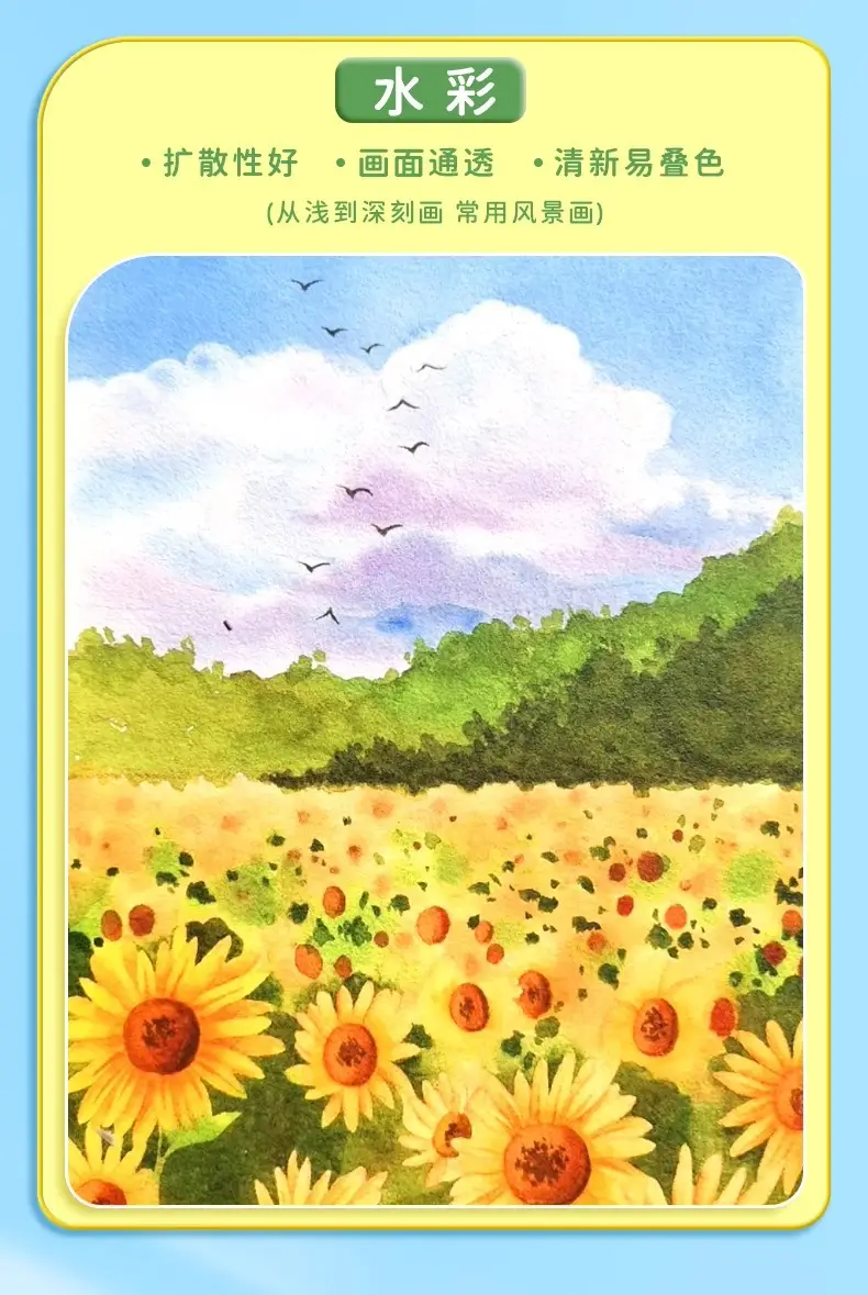 Deli Watercolor Gouache Paint Set 24 Colors Oil Painting Chinese Painting Primary School Students Kidsren Beginners Art Special — feature 9