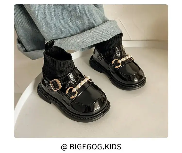 Black Leather Boots for Girls Toddler 2025 Winter Socks — feature 10