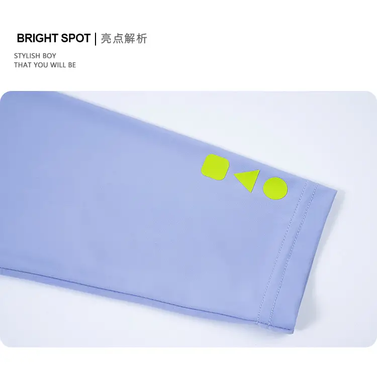 Light Blue Kids T-Shirt with Yellow Buttons Medium Large — feature 4