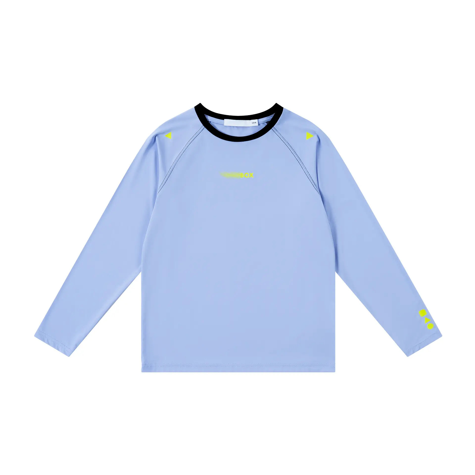 Light Blue Kids T-Shirt with Yellow Buttons Medium Large