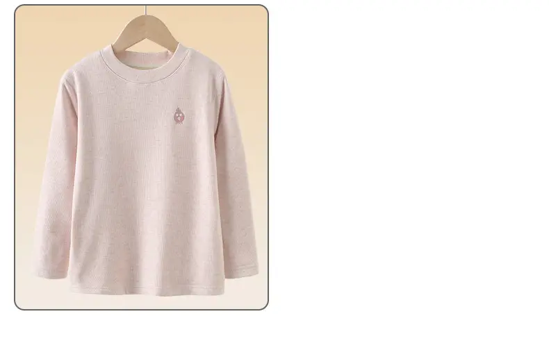 Boys Long Sleeve Thermal T-Shirt Cream Winter Autumn — feature 10