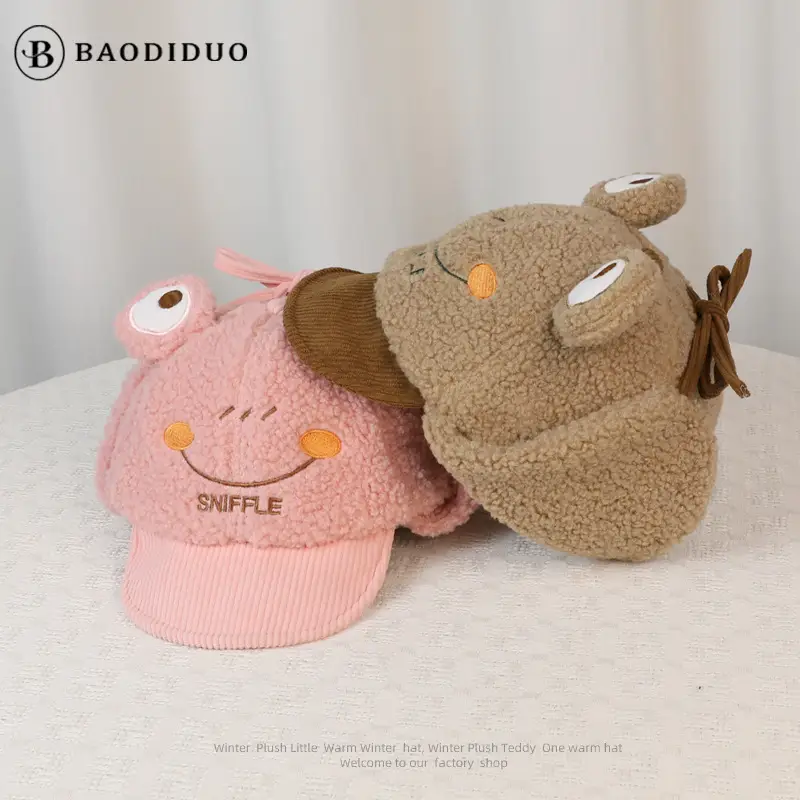 Winter Windproof Ear Hat with Cute Frog Design - Image 6