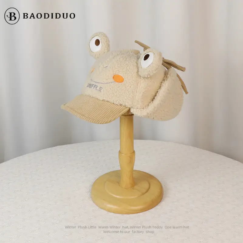 Winter Windproof Ear Hat with Cute Frog Design - Image 7