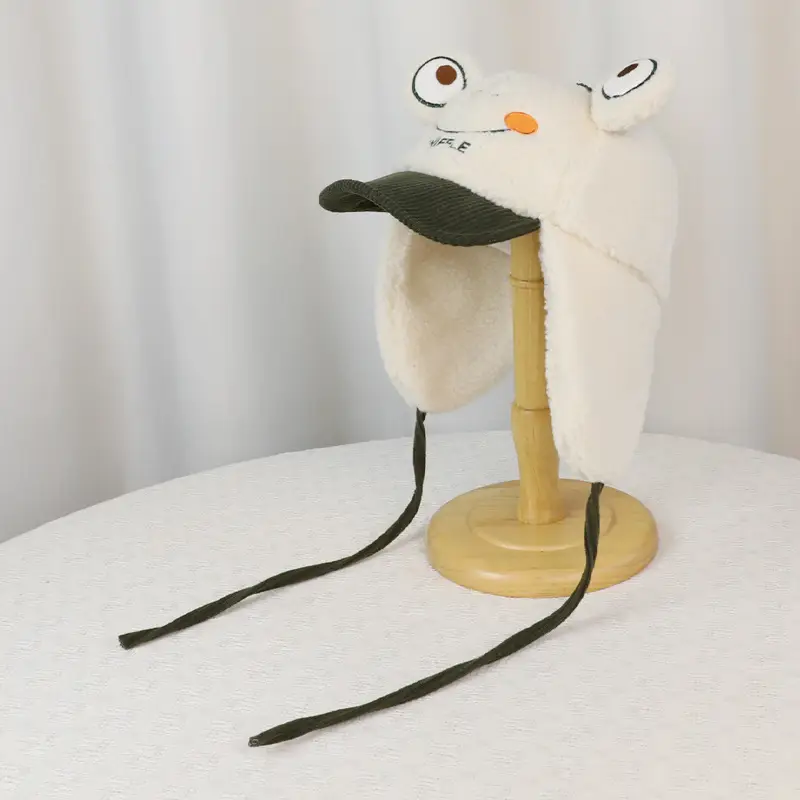 Winter Windproof Ear Hat with Cute Frog Design - Image 2