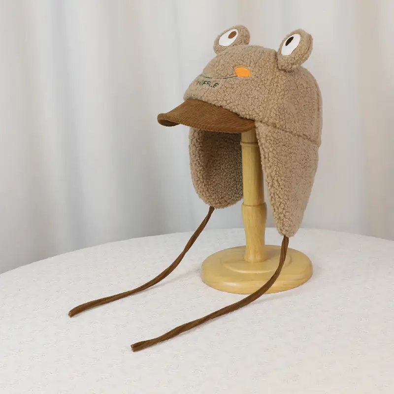 Winter Windproof Ear Hat with Cute Frog Design - Image 3