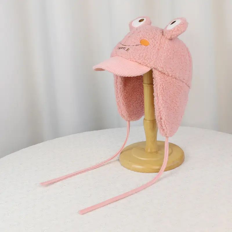 Winter Windproof Ear Hat with Cute Frog Design - Image 4