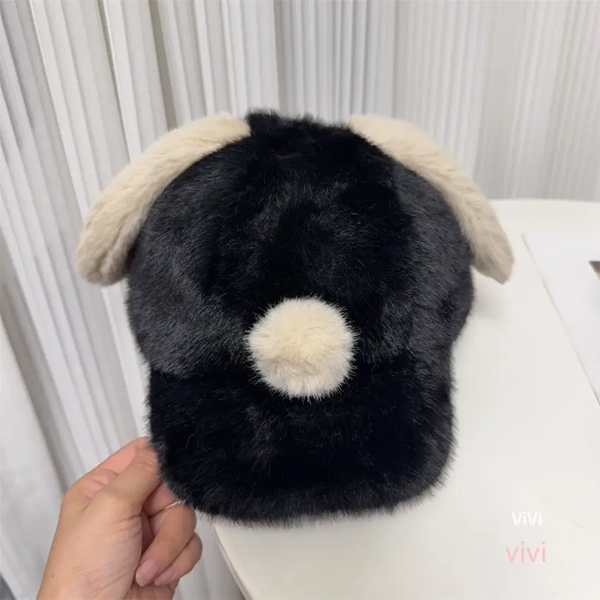 Cute Plush Duckbill Cap for Women Winter Warm Face-Slimming - Image 3